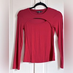 Cutout long sleeve shirt